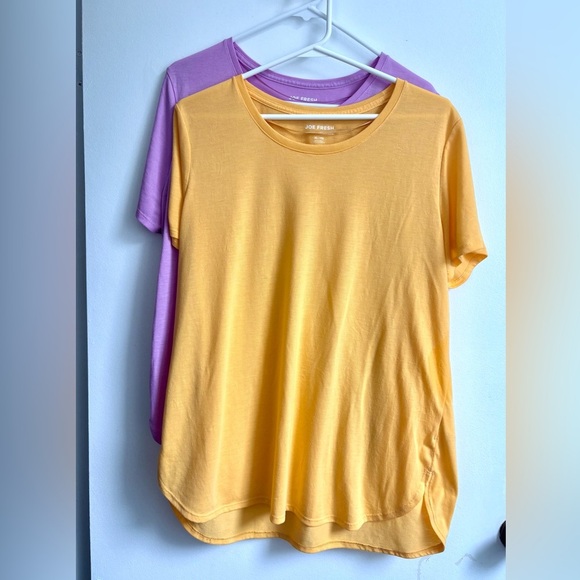Joe Fresh pair of Women's Purple and Yellow Short Sleeve Tees - Picture 4 of 9